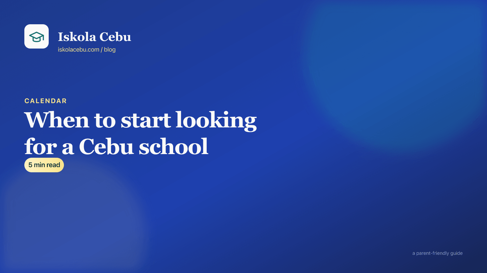 When to start looking for a Cebu private school