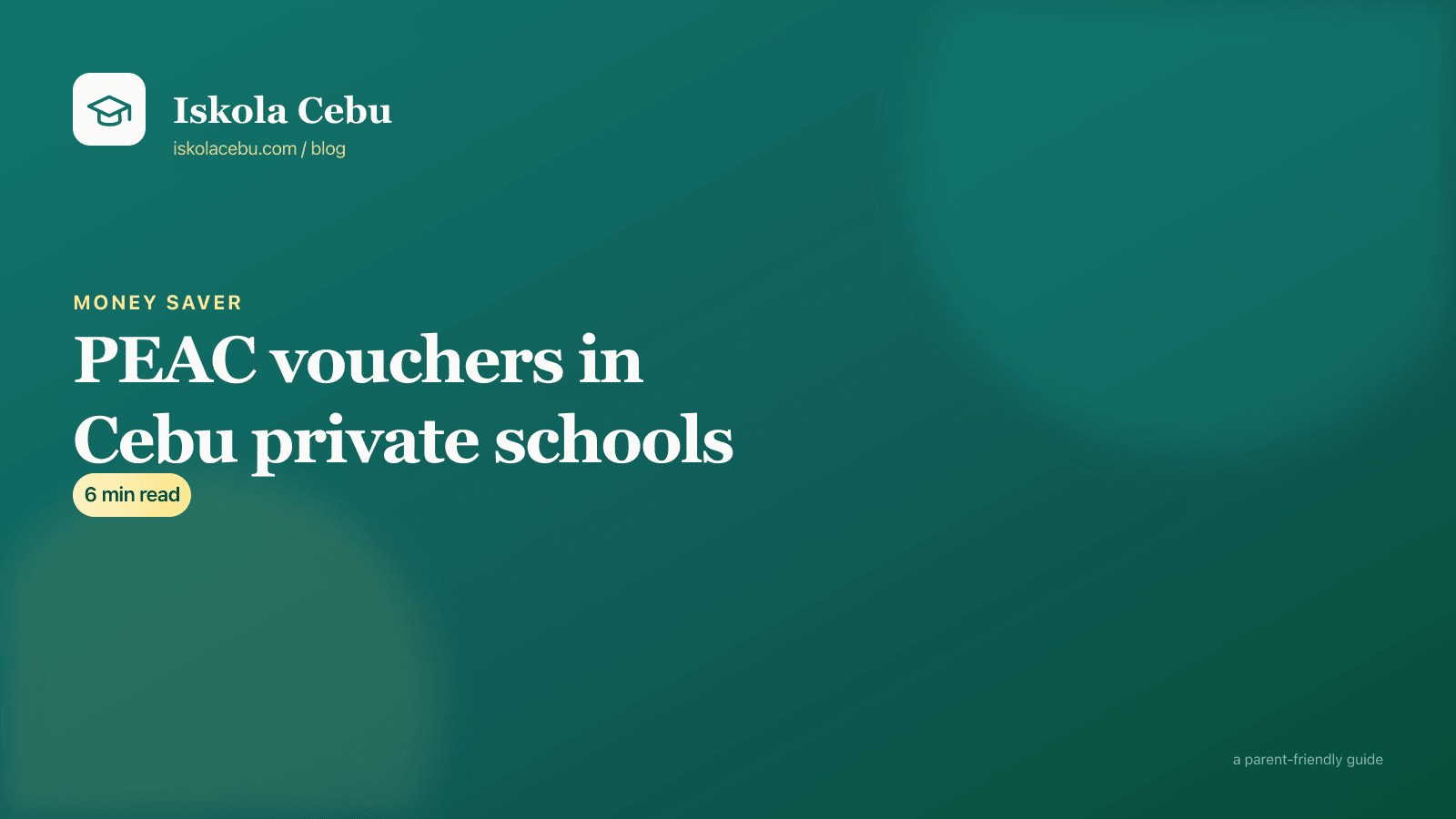 How PEAC vouchers work in Cebu private schools
