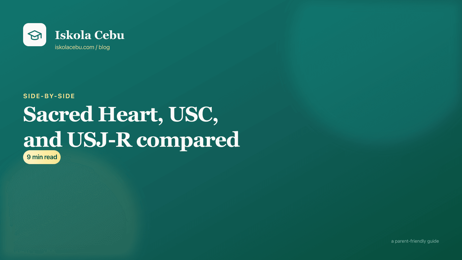 Sacred Heart, USC, and USJ-R — side-by-side